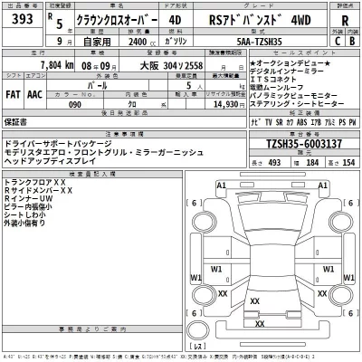 Toyota CROWN CROSSOVER  с аукциона в Японии