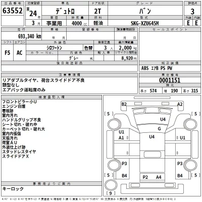 Hino DUTRO  с аукциона в Японии