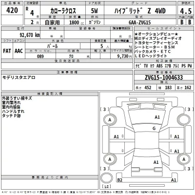 Toyota COROLLA CROSS  с аукциона в Японии