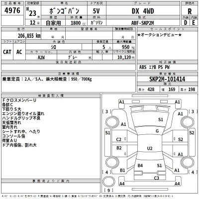 Mazda BONGO VAN  с аукциона в Японии