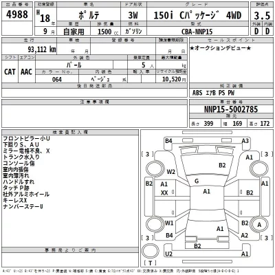 Toyota PORTE  с аукциона в Японии