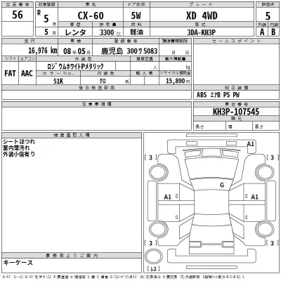 Mazda CX-60  с аукциона в Японии