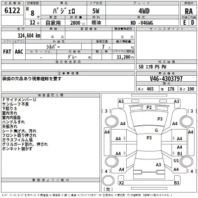 Mitsubishi PAJERO  с аукциона в Японии