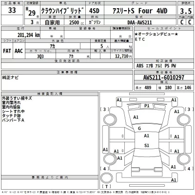 Toyota CROWN  с аукциона в Японии