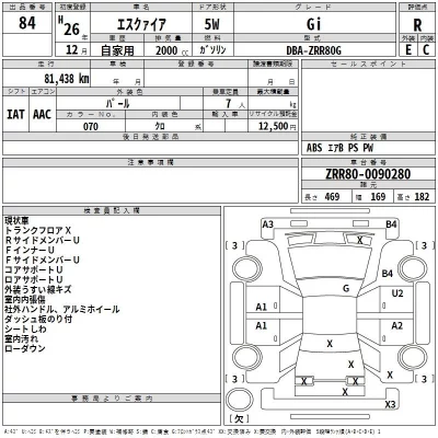 Toyota ESQUIRE  с аукциона в Японии