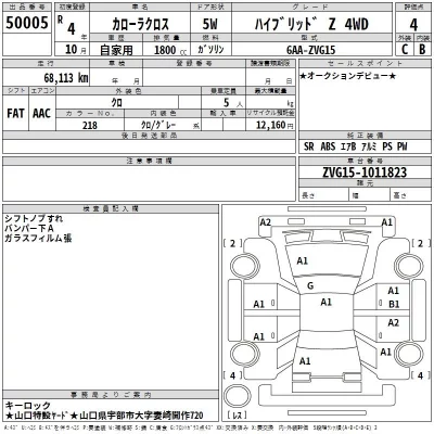 Toyota COROLLA CROSS  с аукциона в Японии
