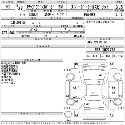 Honda STEP WAGON  с аукциона в Японии