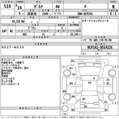 Toyota PORTE  с аукциона в Японии