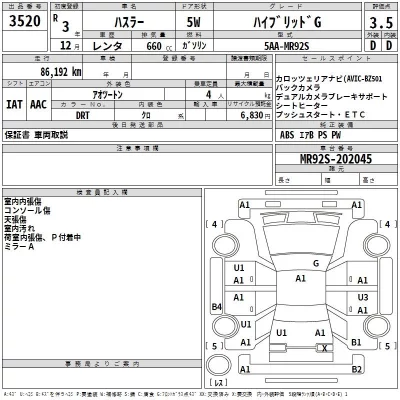 Suzuki HUSTLER  с аукциона в Японии