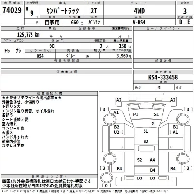 Subaru SAMBAR  с аукциона в Японии