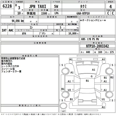 Toyota JPN TAXI  с аукциона в Японии