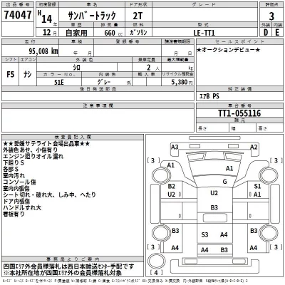Subaru SAMBAR  с аукциона в Японии