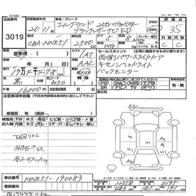 Nissan ELGRAND  с аукциона в Японии