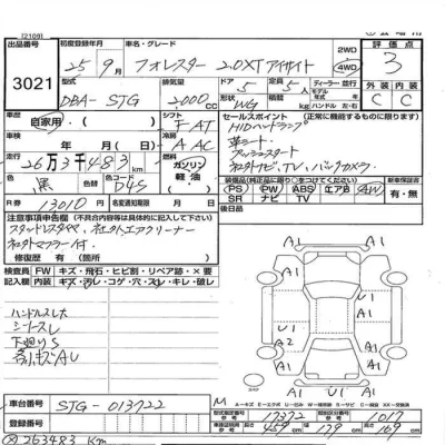 Subaru FORESTER  с аукциона в Японии