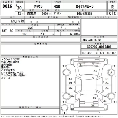Toyota CROWN  с аукциона в Японии