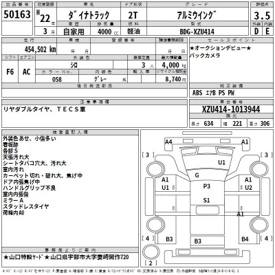 Toyota DYNA  с аукциона в Японии
