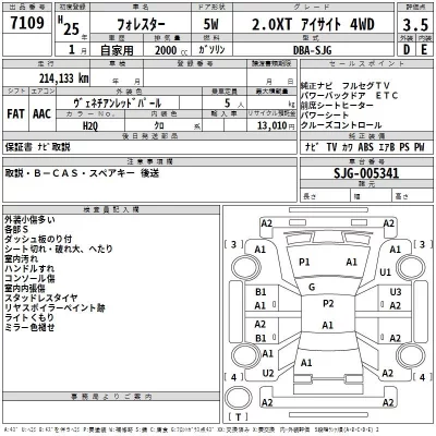 Subaru FORESTER  с аукциона в Японии