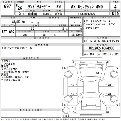 Toyota LAND CRUISER  с аукциона в Японии
