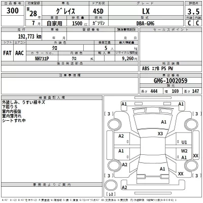 Honda GRACE  с аукциона в Японии