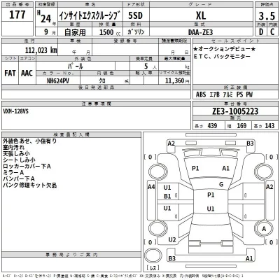 Honda INSIGHT  с аукциона в Японии