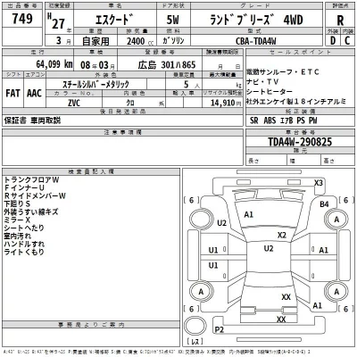 Suzuki ESCUDO  с аукциона в Японии