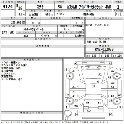 Subaru STELLA  с аукциона в Японии