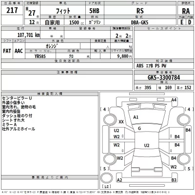 Honda FIT  с аукциона в Японии