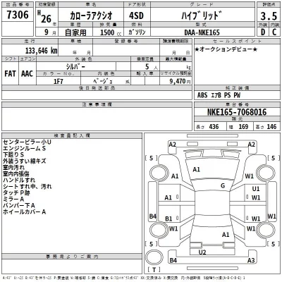 Toyota COROLLA AXIO  с аукциона в Японии