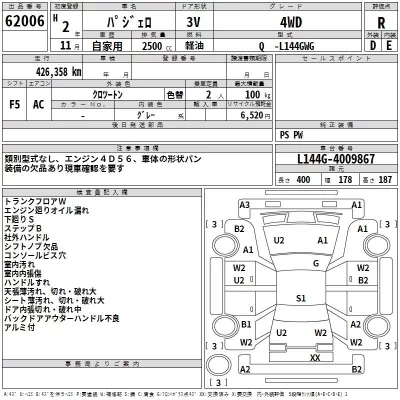 Mitsubishi PAJERO  с аукциона в Японии