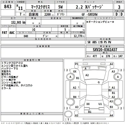 Toyota MARK2 QUALIS  с аукциона в Японии