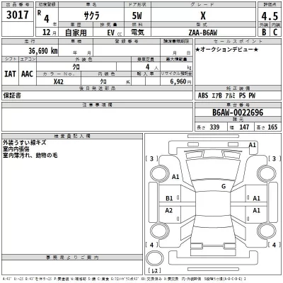 Nissan SAKURA  с аукциона в Японии