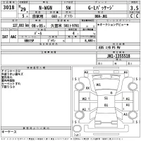 Honda N WGN лот № 3018 оценка 3.5  с аукциона в Японии 2