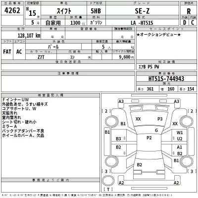 Suzuki SWIFT  с аукциона в Японии