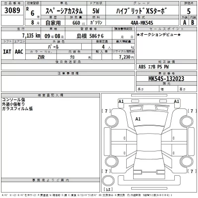 Suzuki SPACIA  с аукциона в Японии