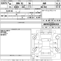 BMW X2 лот № 32075 оценка 4.5  с аукциона в Японии 2
