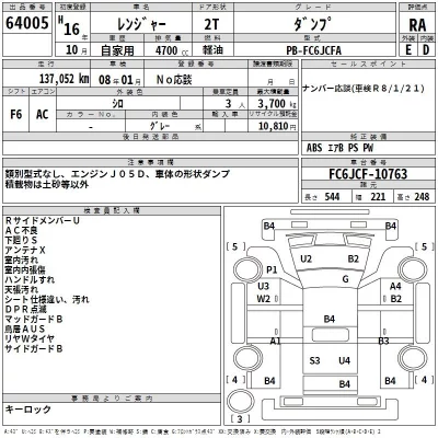 Hino RANGER  с аукциона в Японии