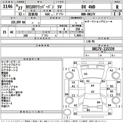 Nissan CLIPPER VAN  с аукциона в Японии