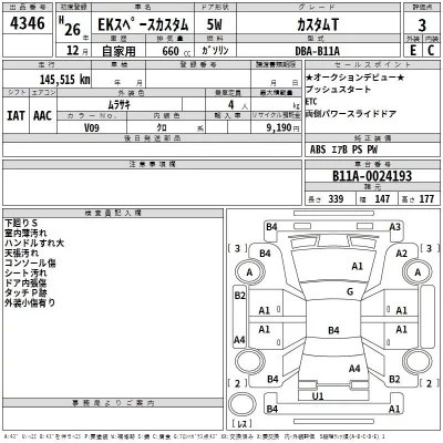 Mitsubishi EK SPACE  с аукциона в Японии