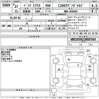 Mercedes-Benz C CLASS лот № 5009 оценка 4.5  с аукциона в Японии 2