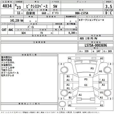 Toyota PIXIS SPACE  с аукциона в Японии
