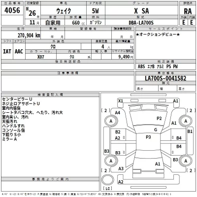 Daihatsu WAKE  с аукциона в Японии