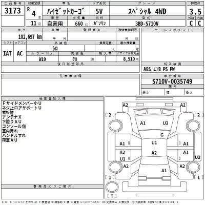 Daihatsu HIJET VAN  с аукциона в Японии