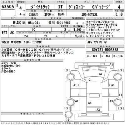Toyota DYNA  с аукциона в Японии