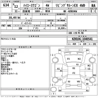 Toyota HIACE лот № 634 оценка RA  с аукциона в Японии 2