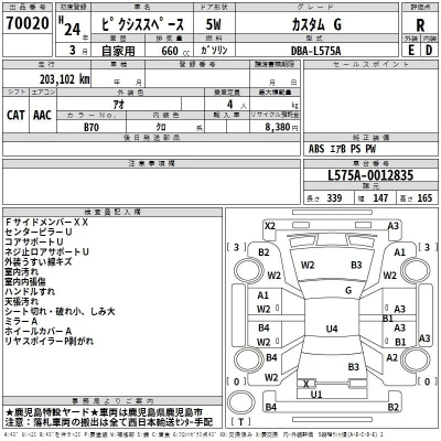 Toyota PIXIS SPACE  с аукциона в Японии