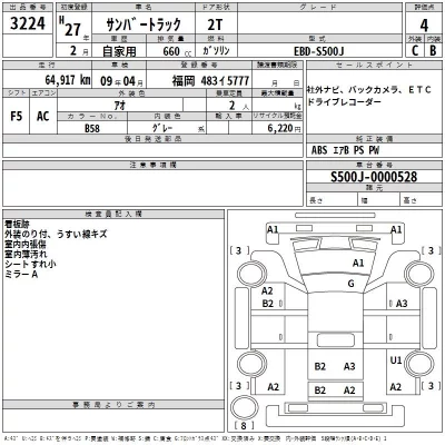 Subaru SAMBAR  с аукциона в Японии
