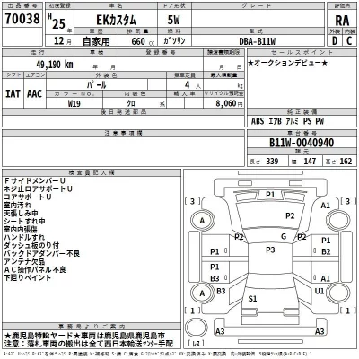 Mitsubishi EK CUSTOM  с аукциона в Японии