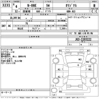 Honda N ONE лот № 3231 оценка R  с аукциона в Японии 2