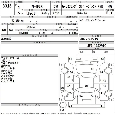 Honda N BOX  с аукциона в Японии
