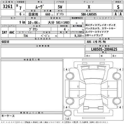 Daihatsu MOVE  с аукциона в Японии